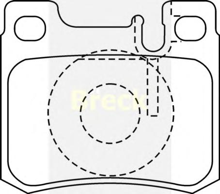 Комплект тормозных колодок, дисковый тормоз BRECK