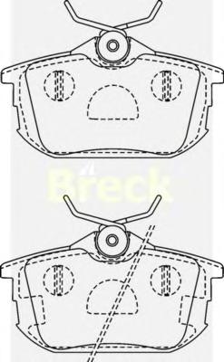 Комплект тормозных колодок, дисковый тормоз BRECK