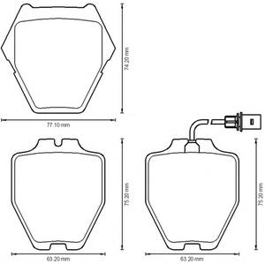 Комплект тормозных колодок, дисковый тормоз JURID 573208JC
