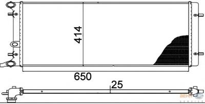 Радиатор охлаждения HELLA 8MK376 888-784