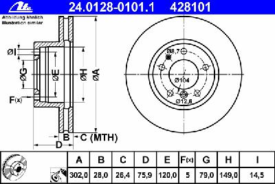 Тормозной диск ATE 24.0128-0101.1