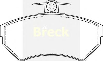 Комплект тормозных колодок, дисковый тормоз BRECK 21945 00 701 00