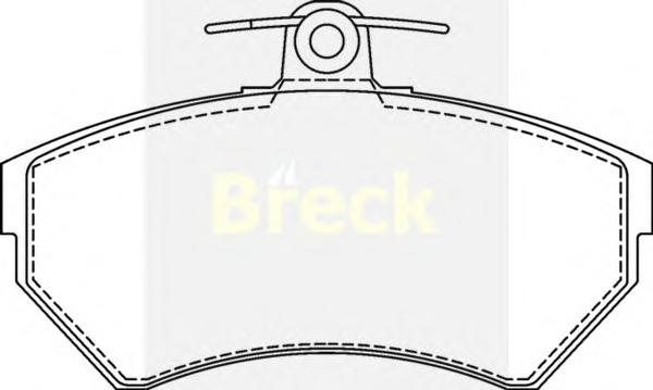 Комплект тормозных колодок, дисковый тормоз BRECK