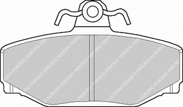 Комплект тормозных колодок, дисковый тормоз FERODO