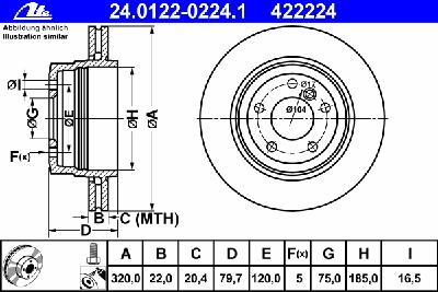 Тормозной диск ATE 24.0122-0224.1