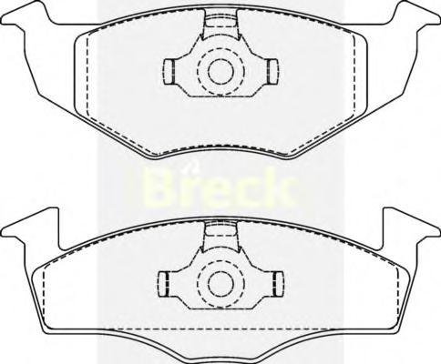Комплект тормозных колодок, дисковый тормоз BRECK