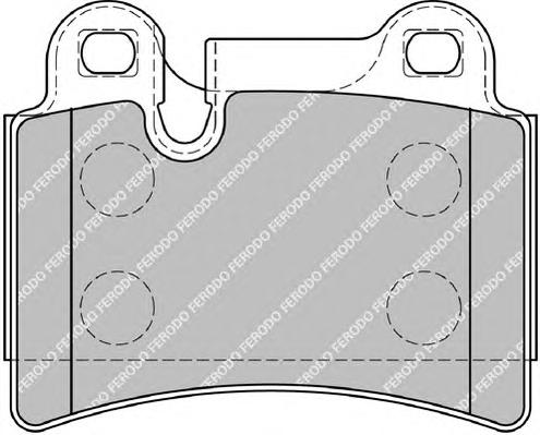 Комплект тормозных колодок, дисковый тормоз FERODO