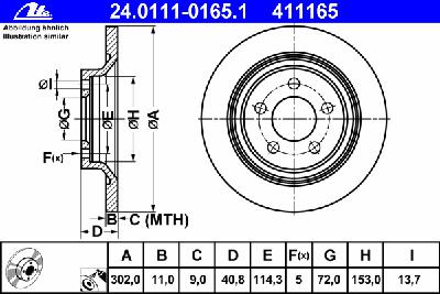 Тормозной диск ATE 24.0111-0165.1