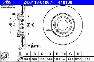 Тормозной диск ATE 24.0118-0106.1