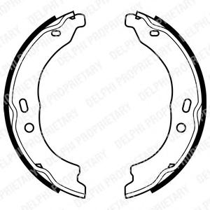 Комплект тормозных колодок, стояночная тормозная система DELPHI LS1978