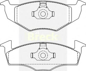 Комплект тормозных колодок, дисковый тормоз BRECK 21866 20 702 00
