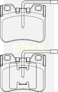 Комплект тормозных колодок, дисковый тормоз BRECK 21179 00 702 10