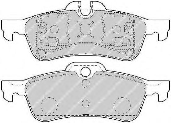 Комплект тормозных колодок, дисковый тормоз FERODO
