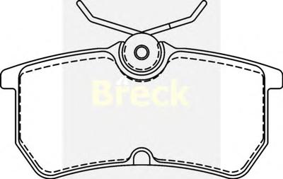 Комплект тормозных колодок, дисковый тормоз BRECK 23353 00 704 00