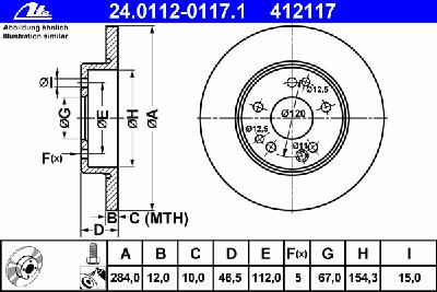 Тормозной диск ATE 24.0112-0117.1