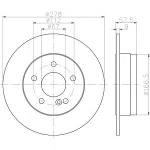 Тормозной диск TEXTAR 98200 1631 0 1