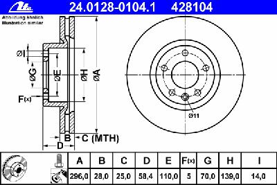 Тормозной диск ATE 24.0128-0104.1