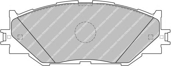 Комплект тормозных колодок, дисковый тормоз FERODO