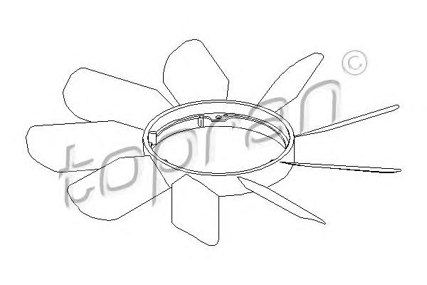 Крыльчатка вентилятора, охлаждение двигателя TOPRAN