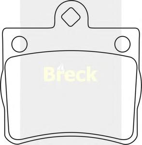Комплект тормозных колодок, дисковый тормоз BRECK 21900 00 702 00