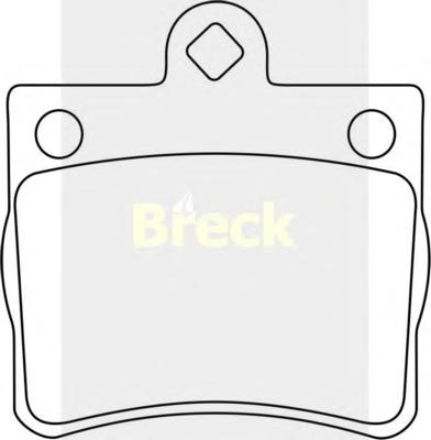 Комплект тормозных колодок, дисковый тормоз BRECK