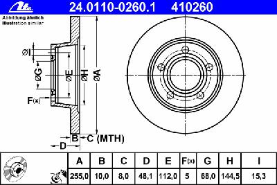 Тормозной диск ATE 24.0110-0260.1