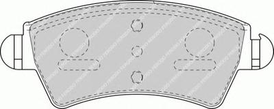 Комплект тормозных колодок, дисковый тормоз FERODO FDB1599
