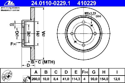 Тормозной диск ATE 24.0110-0229.1