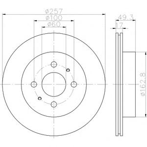 Тормозной диск TEXTAR 98200 1312 0 1