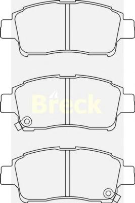 Комплект тормозных колодок, дисковый тормоз BRECK