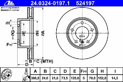 Тормозной диск ATE 24.0324-0197.1