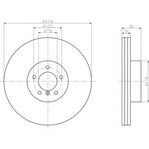 Тормозной диск TEXTAR 98200 1230 0 1