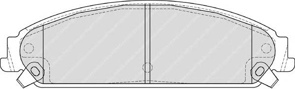 Комплект тормозных колодок, дисковый тормоз FERODO