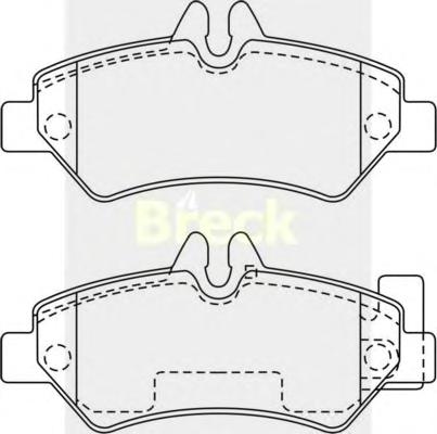 Комплект тормозных колодок, дисковый тормоз BRECK