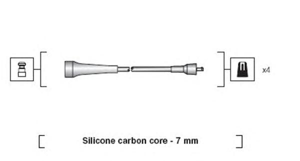 Комплект проводов зажигания MAGNETI MARELLI