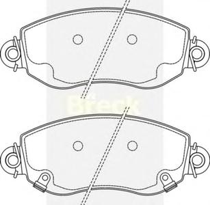 Комплект тормозных колодок, дисковый тормоз BRECK 23577 00 703 10