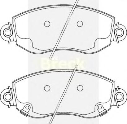 Комплект тормозных колодок, дисковый тормоз BRECK