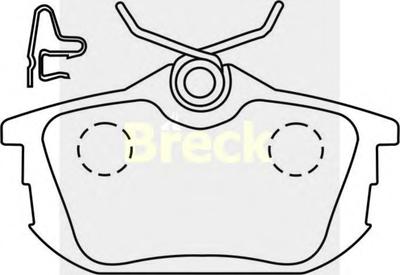 Комплект тормозных колодок, дисковый тормоз BRECK 21861 10 704 10