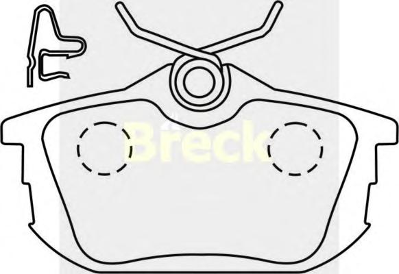 Комплект тормозных колодок, дисковый тормоз BRECK