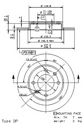 Тормозной диск BREMBO