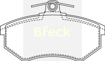 Комплект тормозных колодок, дисковый тормоз BRECK 20669 00 701 00