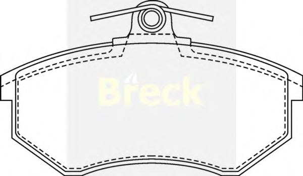 Комплект тормозных колодок, дисковый тормоз BRECK