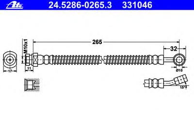 Тормозной шланг ATE 24.5286-0265.3
