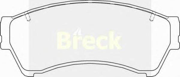 Комплект тормозных колодок, дисковый тормоз BRECK