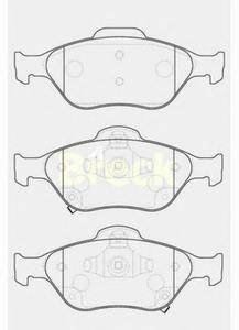 Комплект тормозных колодок, дисковый тормоз BRECK 24022 00 702 10