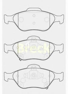 Комплект тормозных колодок, дисковый тормоз BRECK