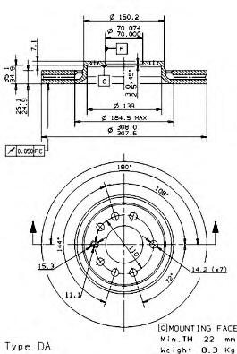 Тормозной диск BREMBO