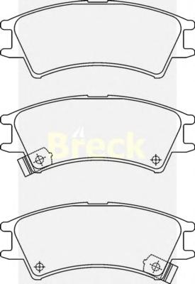 Комплект тормозных колодок, дисковый тормоз BRECK