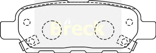 Комплект тормозных колодок, дисковый тормоз BRECK
