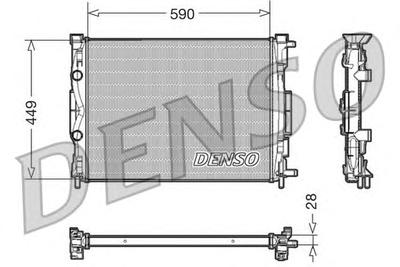Радиатор, охлаждение двигателя DENSO DRM23056